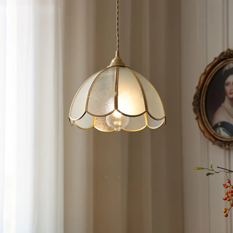 DecorBites™ Antique Glass LED Pendant Lamp, Adjustable Loft Kitchen Light Fixture