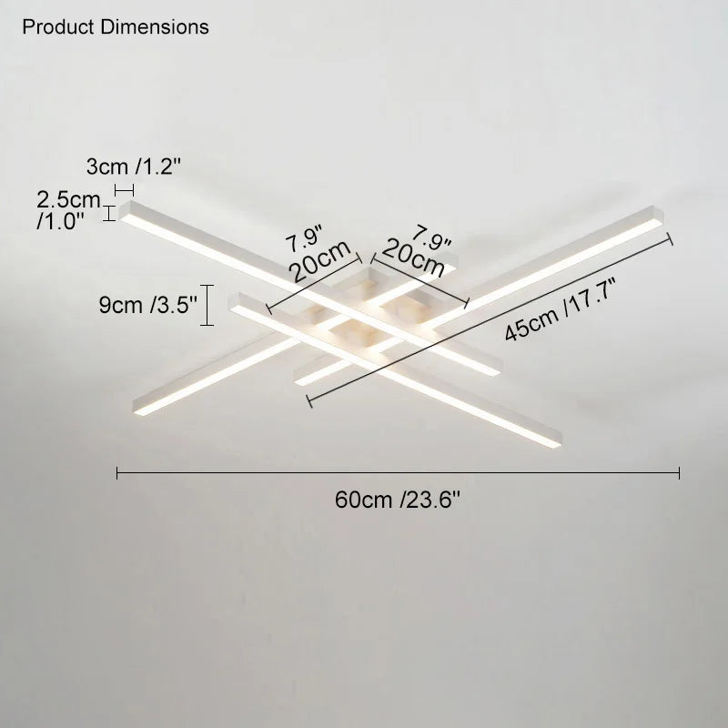 DecorBites™ Black Chandelier LED Ceiling Lamp for Master Bedroom Living Room Energy Saving Light