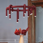 Modern 6-Light Metal Pendant Chandelier