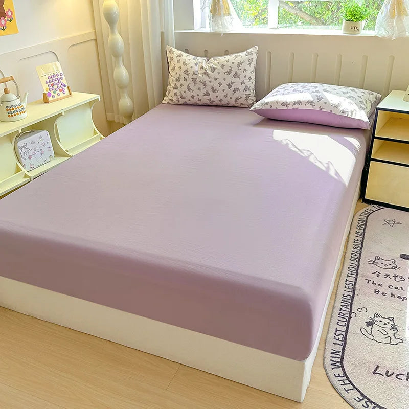 غطاء مرتبة مايكروفايبر مزدوج DecorBites™ مزدوج الحجم - واقي ضد الغبار