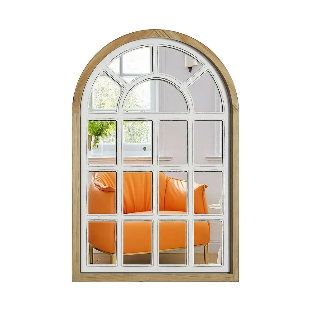 مرآة DecorBites™ Gothic Rose Window المنحوتة لتزيين الجدران في غرفة المعيشة أو غرفة النوم