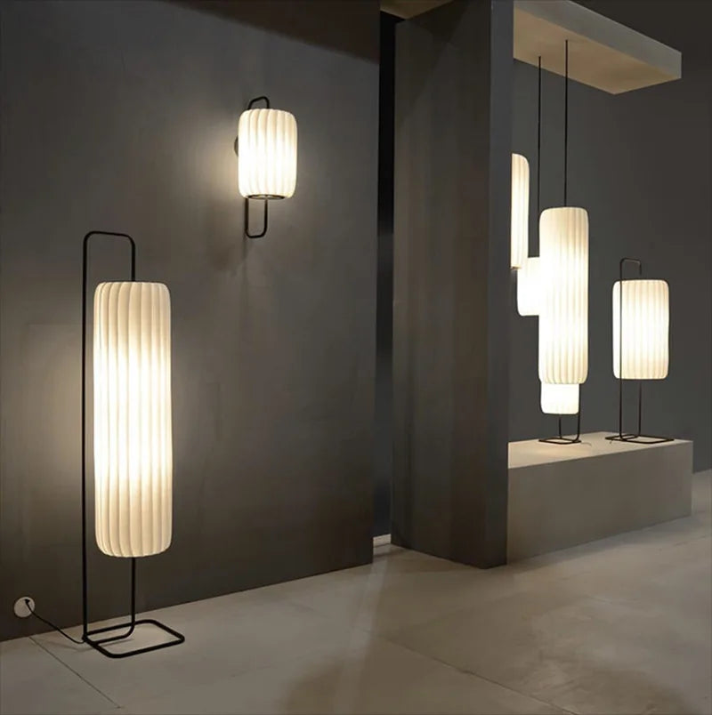 مصباح أرضي LED على الطراز الياباني من DecorBites™ لغرفة المعيشة وغرفة النوم والمقهى