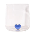 DecorBites™ 3D Heart Tumbler Mug: Red Blue Glassware Gift for Girls