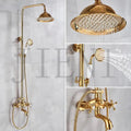 DecorBites™ Golden Polished Shower Head with High Pressure Aerator Nozzle