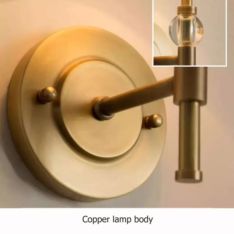 DecorBites™ Copper Wall Lamp Light: Luxury European Design for Home, Hotel, Bedroom, Hallway