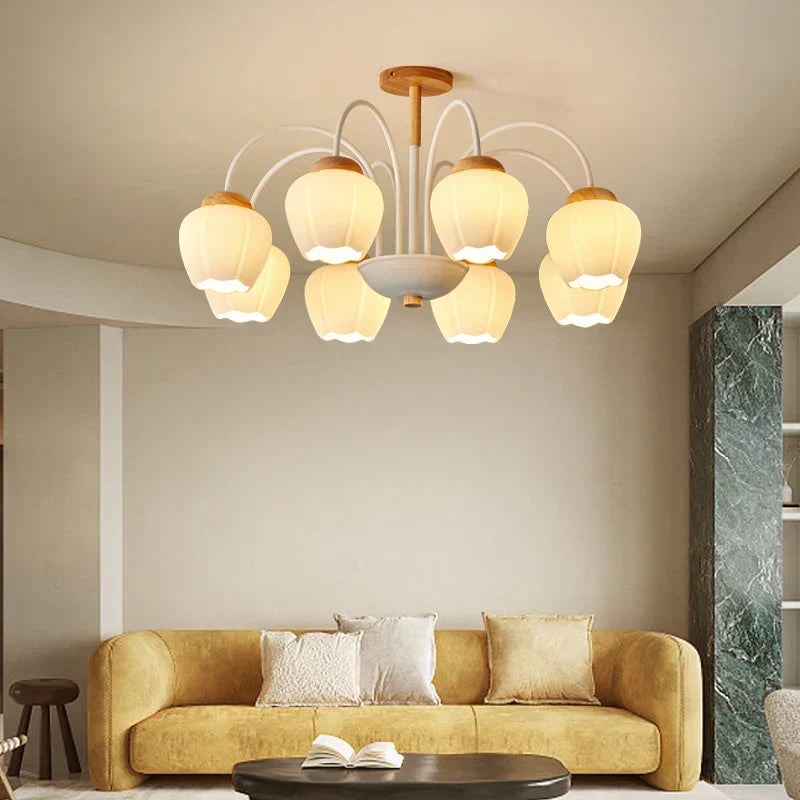 DecorBites™ 2024 Modern Green White Chandelier Ceiling Hanging Lamp for Living Room Dining Bedroom