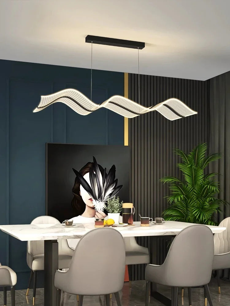 DecorBites™ مصباح معلق LED مموج لغرفة المعيشة وديكور المطبخ - مصابيح داخلية معلقة