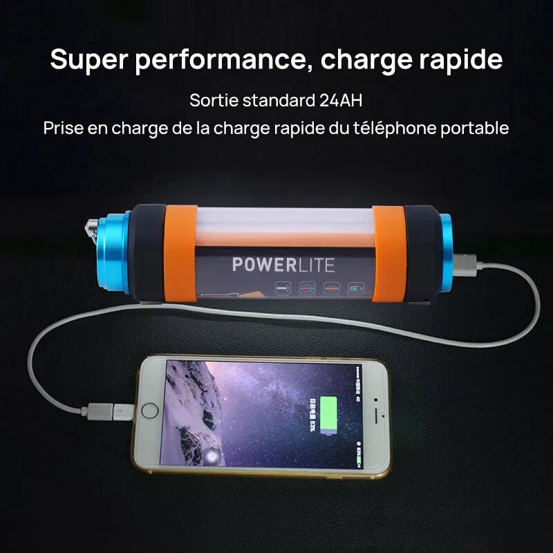 Lampe de camping LED DecorBites™ : Portable, étanche, rechargeable, lampe torche magnétique