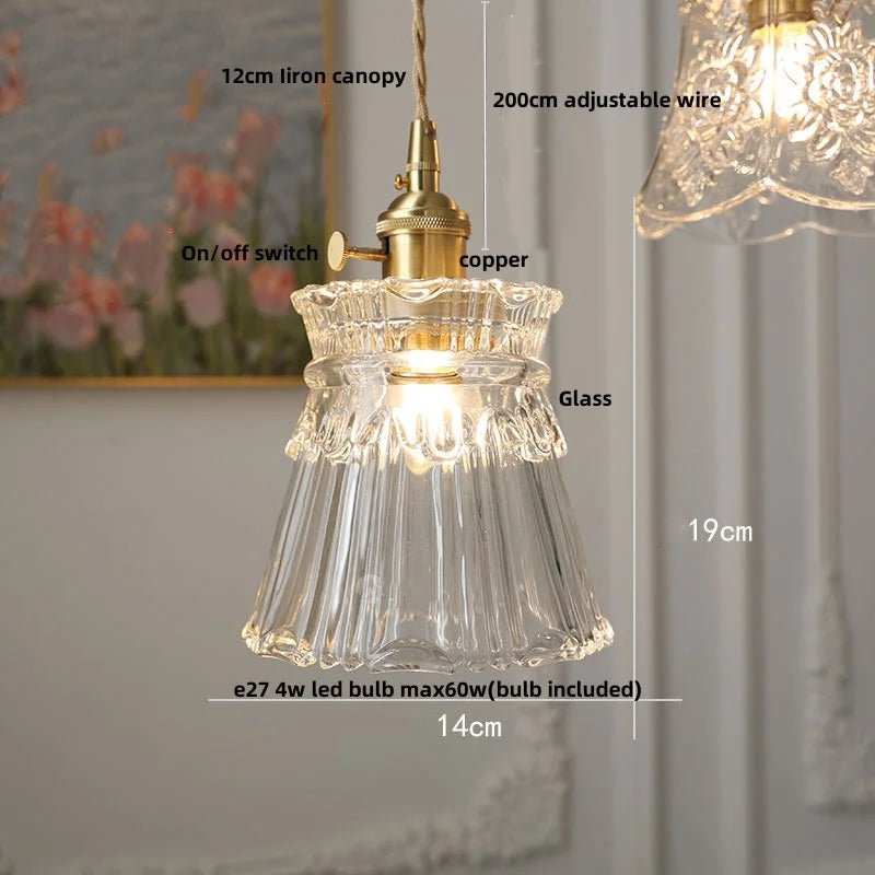 مصباح معلق LED زجاجي من DecorBites™: تصميم شمالي حديث، مصباح تعليق قابل للتعديل