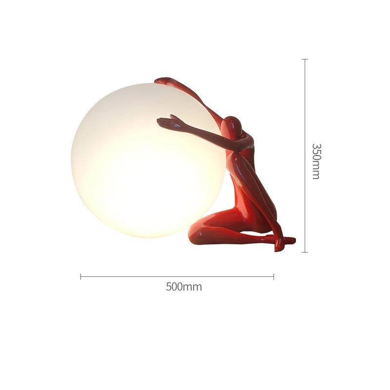 DecorBites™ Glass Ball Table Lamp: Stylish LED Sculpture Desk Lamp for Home Decor
