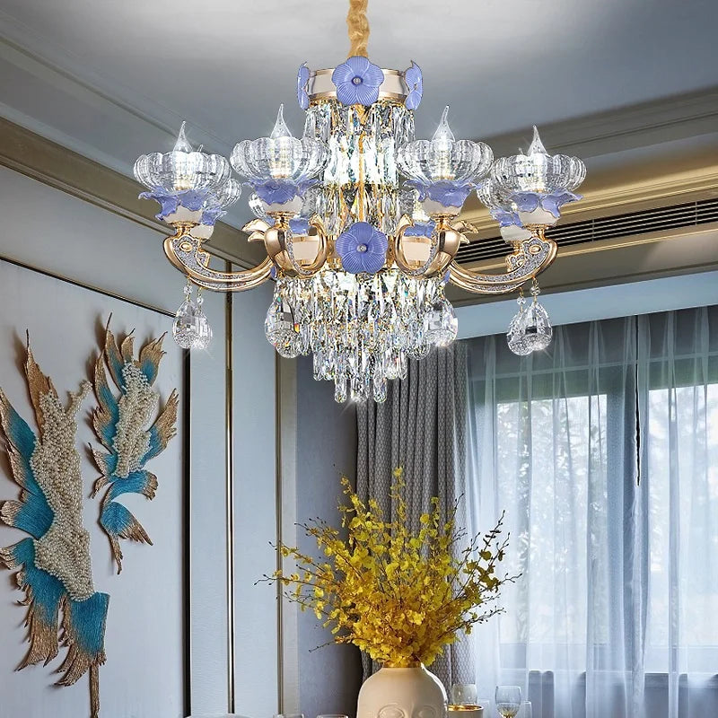 DecorBites™ Crystal Candle Chandelier for Living Room, Bedroom, and Dining Room