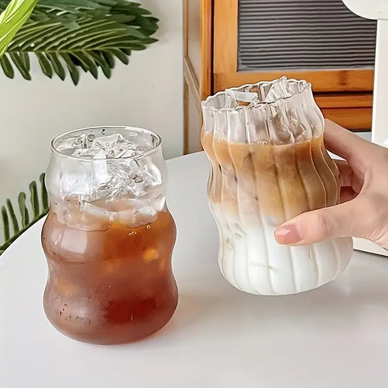 DecorBites™ 500ML Ins Glass Cup - Set of 1 | Heat-Resistant Tumbler for Various Beverages
