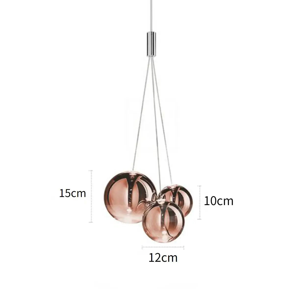 DecorBites™ Glass Ball Pendant Lamp: Modern Kitchen Dining Room Hanging Light.