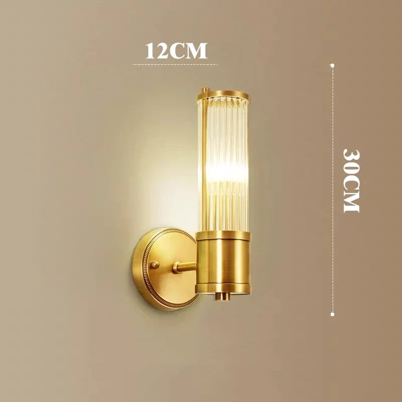 DecorBites™ Crystal LED Gold Wall Sconce Modern Bedroom Decor Sconce Fixture