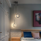 Modern Glass Pendant Light in Black or Gold