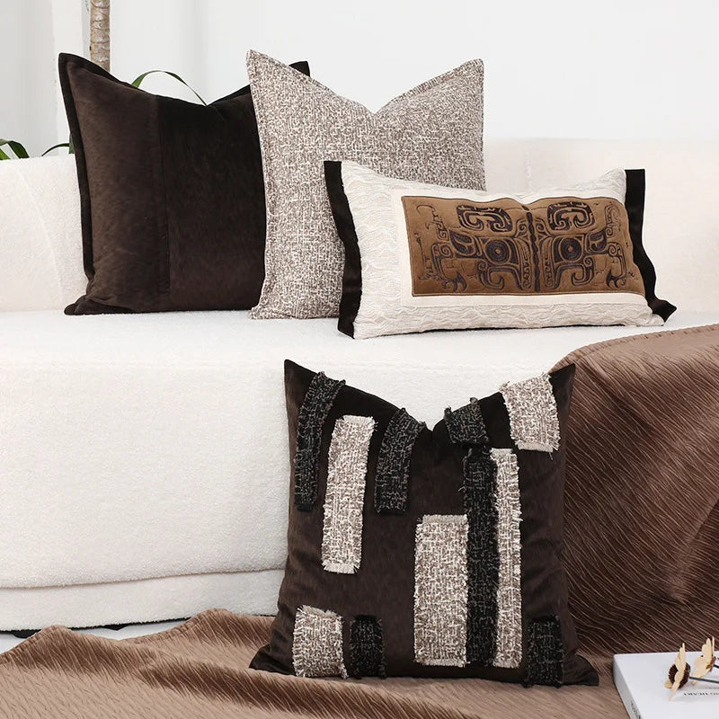 DecorBites™ غطاء وسادة بوهو فاخر 45x45 سم