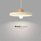 French Cream Flying Saucer Metal Pendant Light