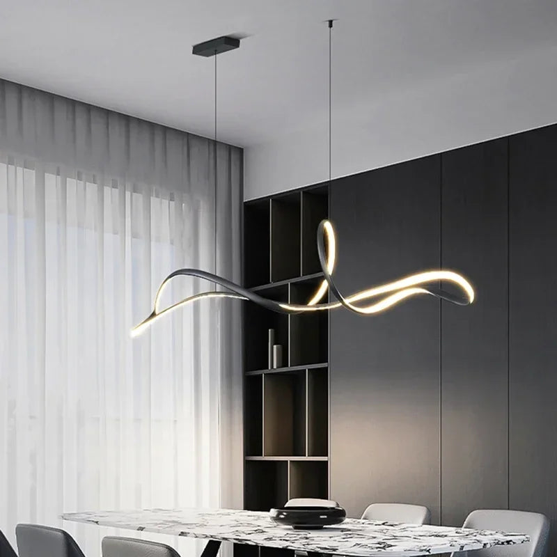 DecorBites™ مصباح معلق ذهبي لغرفة المعيشة وطاولة الطعام | ثريا LED نورديك