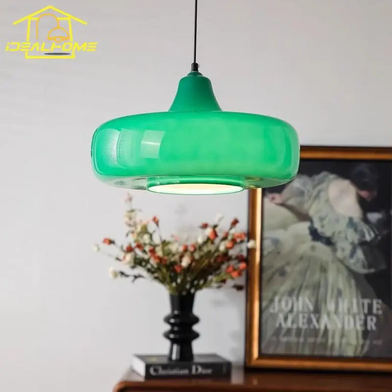 DecorBites™ مصابيح قلادة زجاجية LED E27، مصباح تعليق بتصميم بسيط لغرفة الطعام