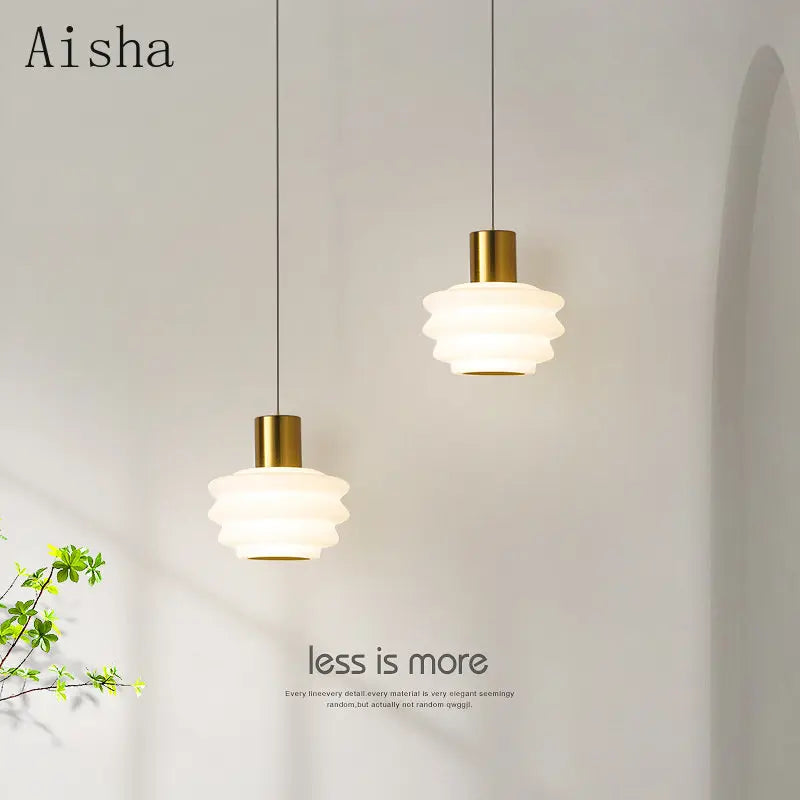 DecorBites™ Acrylic LED Hanging Lamp for Minimalist Bedroom Decor