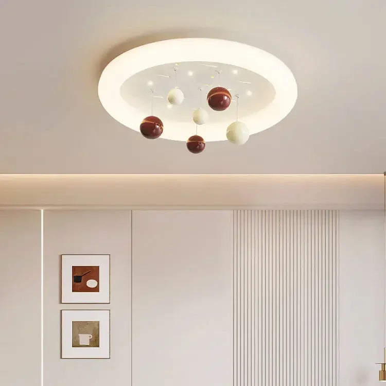 مصباح ثريا سحابة للأطفال من DecorBites™ لغرفة الأطفال، طيف كامل، للأولاد والبنات، طراز كريمي