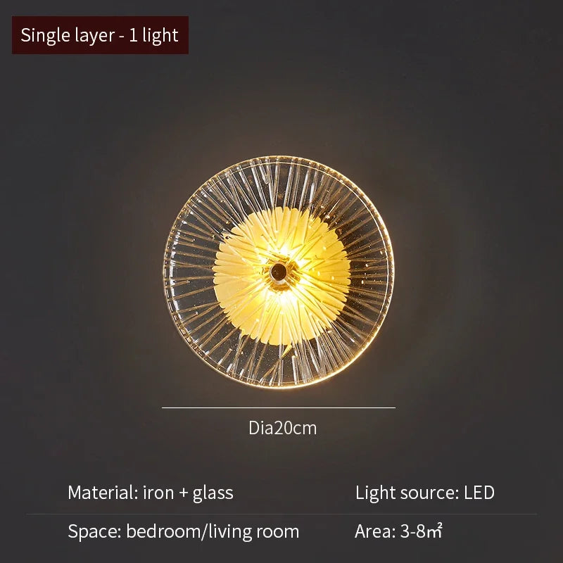 DecorBites™ Crystal Wall Lamp for TV Background Bedroom LED Sconces- Living Room Aisle.