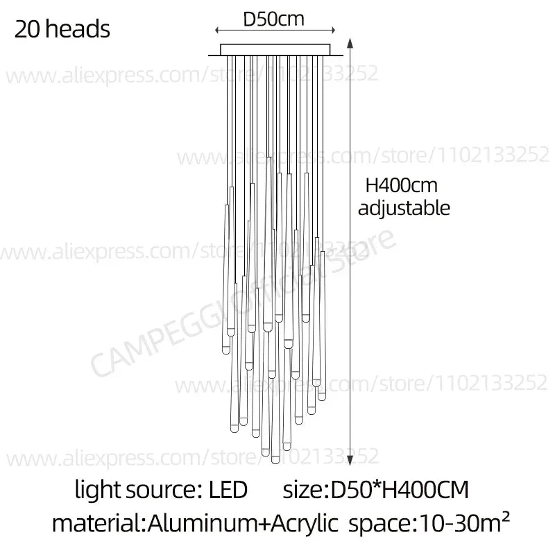 DecorBites™ Crystal LED Chandelier for Stylish Home Lighting & Elegant Decor