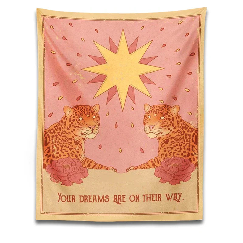 DecorBites™ Leopard Tapestry Wall Hanging | Psychedelic Bohemian Tapestries for Bedroom and Living Room