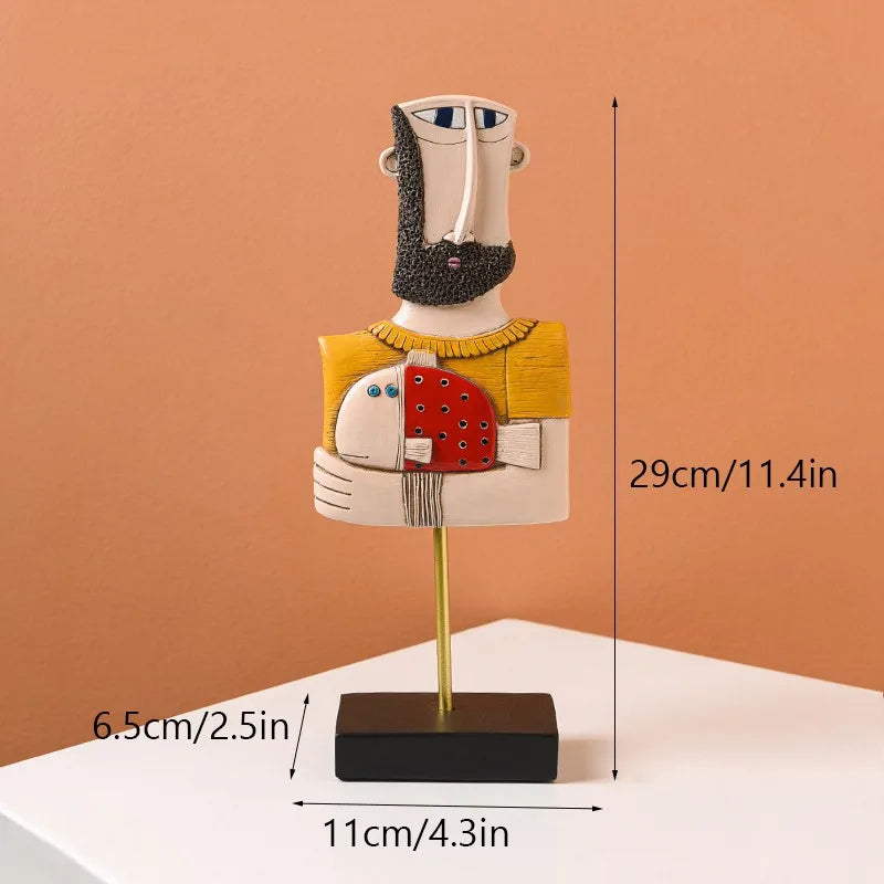DecorBites™ Abstract People Statue Figure for Living Room Office Decor