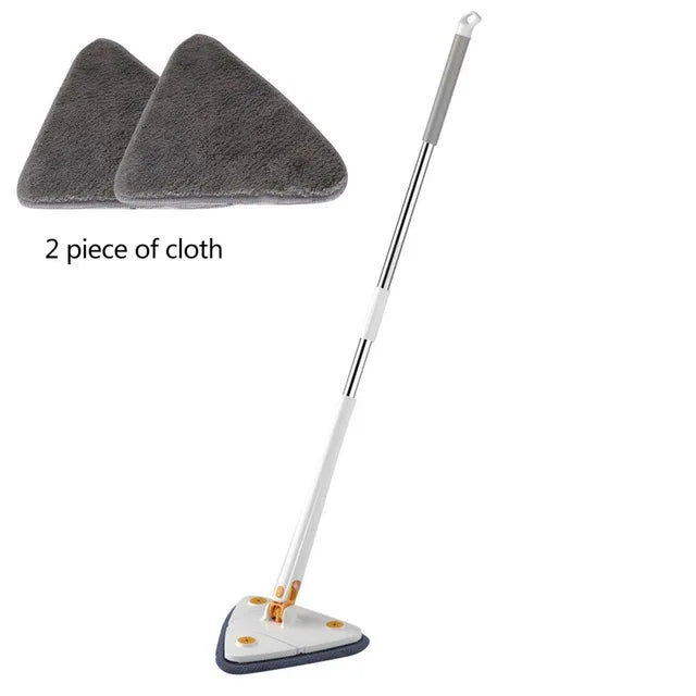 DecorBites™ 360 Rotating Telescopic Triangle Floor Mop & Window Squeegee