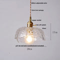 مصباح تعليق LED نحاسي من DecorBites™ بتصميم زجاجي شفاف حديث لغرفة الطعام
