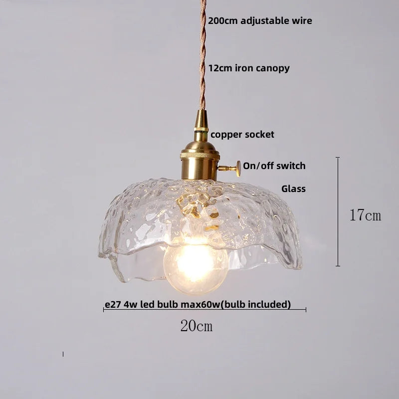 DecorBites™ Clear Glass LED Pendant Light - Modern Nordic Design - Adjustable Hanging Lamp