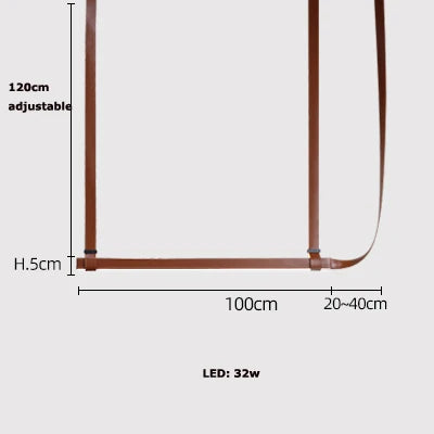 DecorBites™ BELT LED Pendant Lamp: Minimalist Leather Hanging Light for Dining Room Home Decor