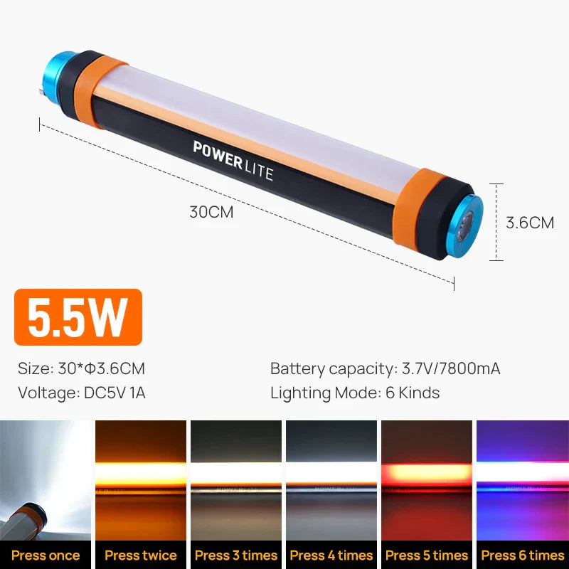 Lampe de camping LED DecorBites™ : Portable, étanche, rechargeable, lampe torche magnétique
