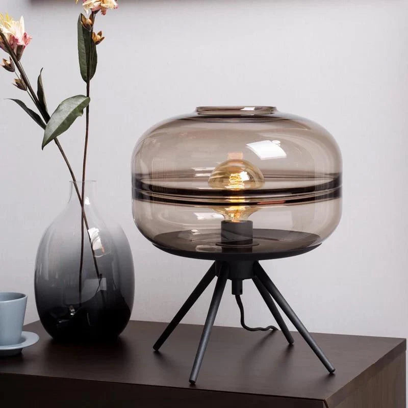 DecorBites™ Glass Desk: Modern Decorative LED Living Room Bedroom Creative Glass Decor Desk