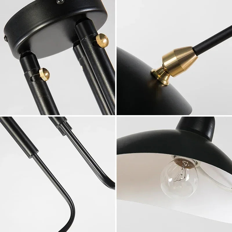 Nordic Spider Multi-Head Metal Pendant Light