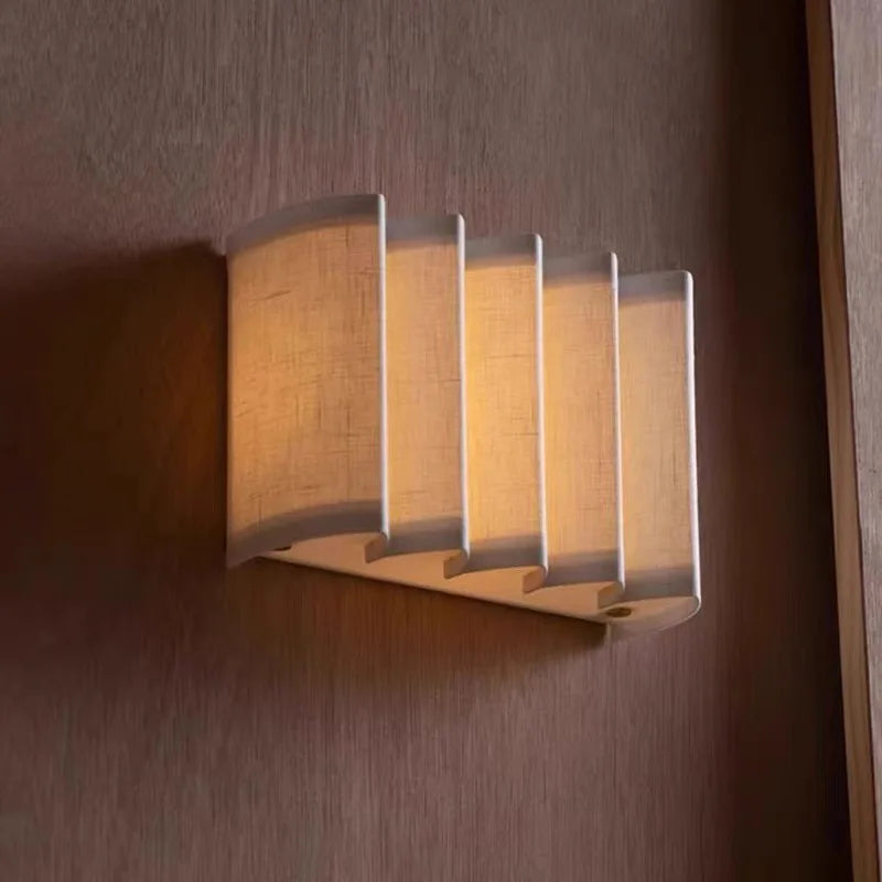 مصباح جداري LED من قماش DecorBites™ الياباني لغرف معيشة الفنادق وغرف النوم، إضاءة جدارية كلاسيكية