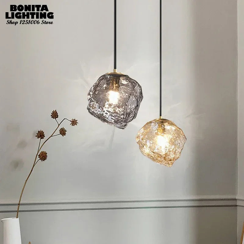 Nordic Ice Crystal Glass Pendant Light