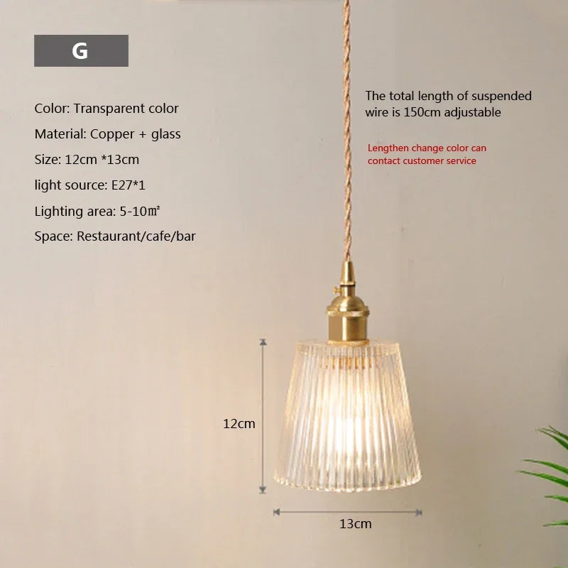 Nordic Glass Pendant Light in Brown and Polished Chrome