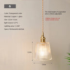Nordic Glass Pendant Light in Brown and Polished Chrome