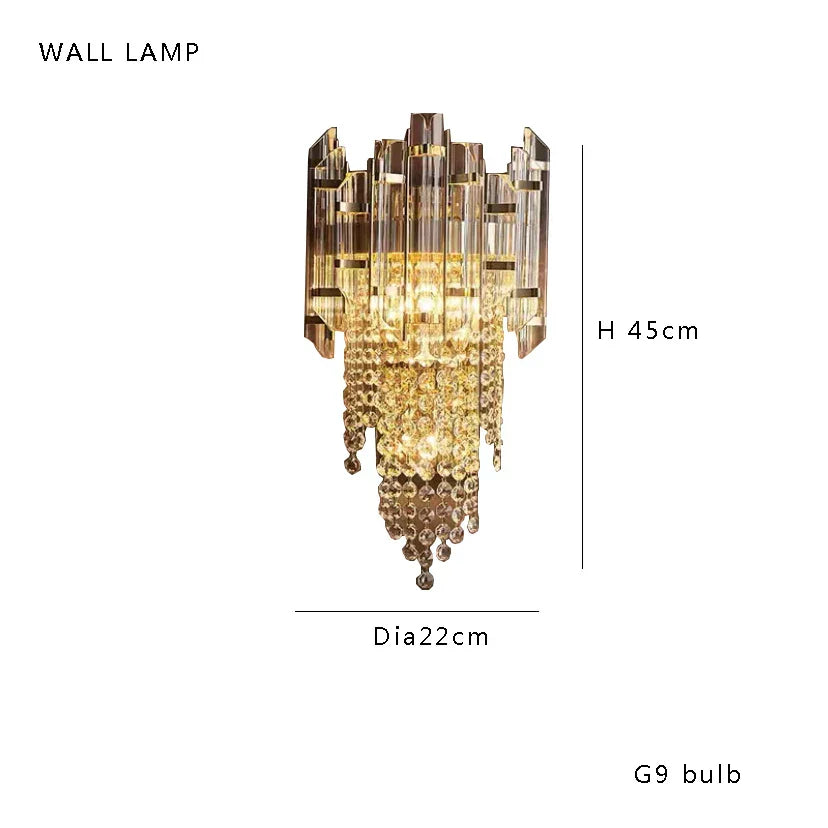 DecorBites™ Crystal Bead Ceiling Pendant Lights - Retro Luxury Gold Home Decor Lighting