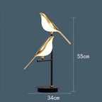 Modern Magpie Bird Pendant Light in Iron Finish