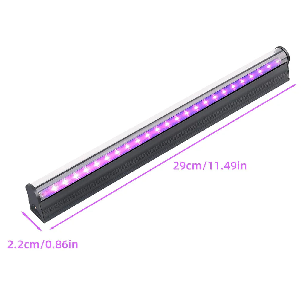إضاءة LED سوداء DecorBites™ بقدرة 6 واط: شريط إضاءة UV أسود 395 نانومتر T5 لديكور الهالوين المتوهج