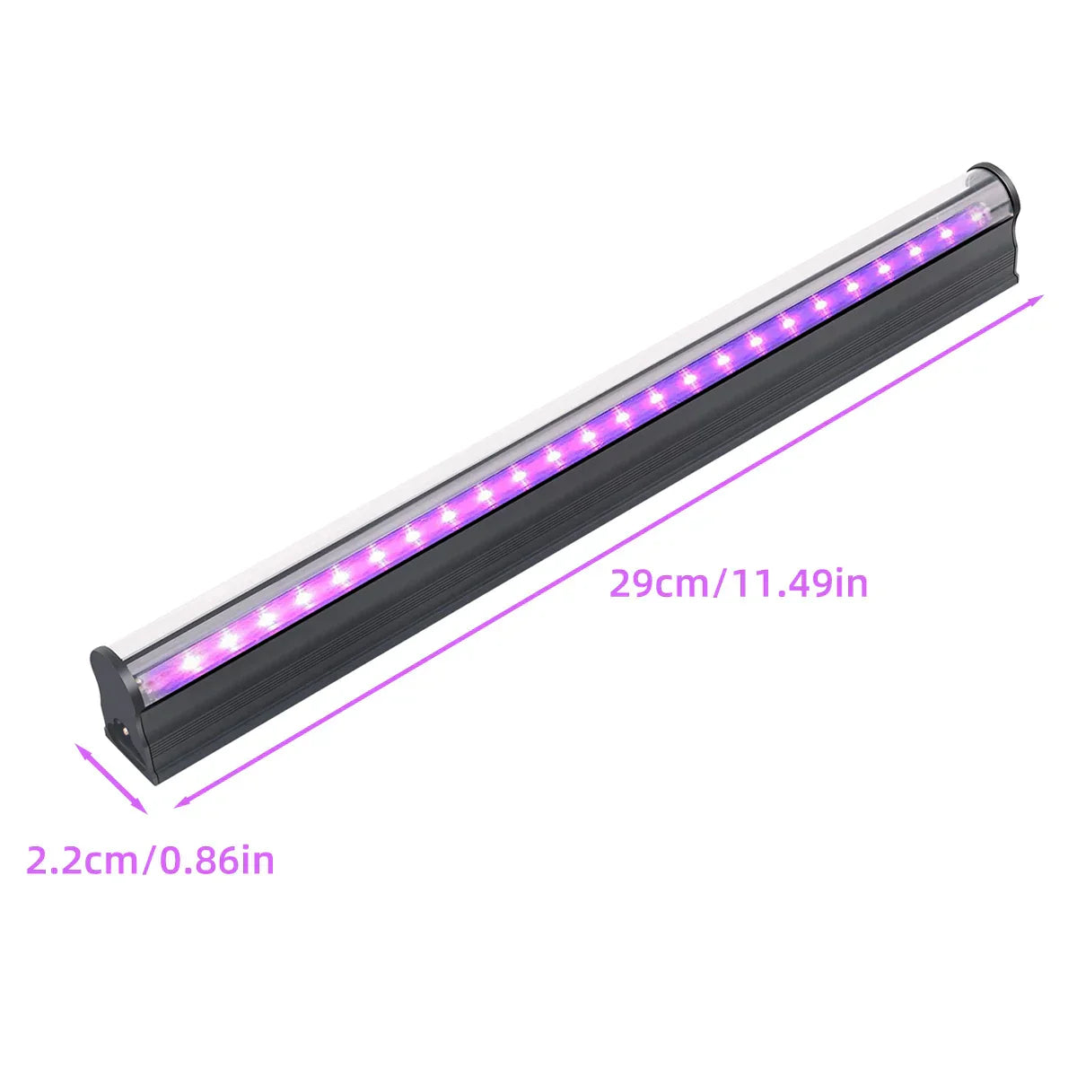 إضاءة LED سوداء DecorBites™ بقدرة 6 واط: شريط إضاءة UV أسود 395 نانومتر T5 لديكور الهالوين المتوهج