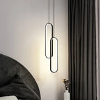 Nordic Black LED Pendant Light in Minimalist Aluminum