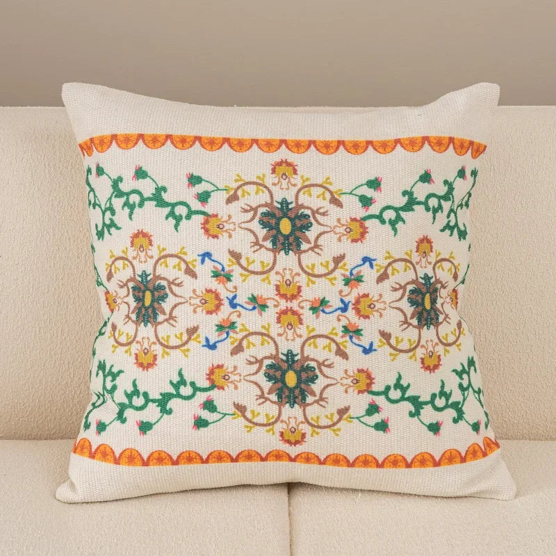 DecorBites™ Geometric Waves Tufted Pillow Covers with Embroidered Tassels