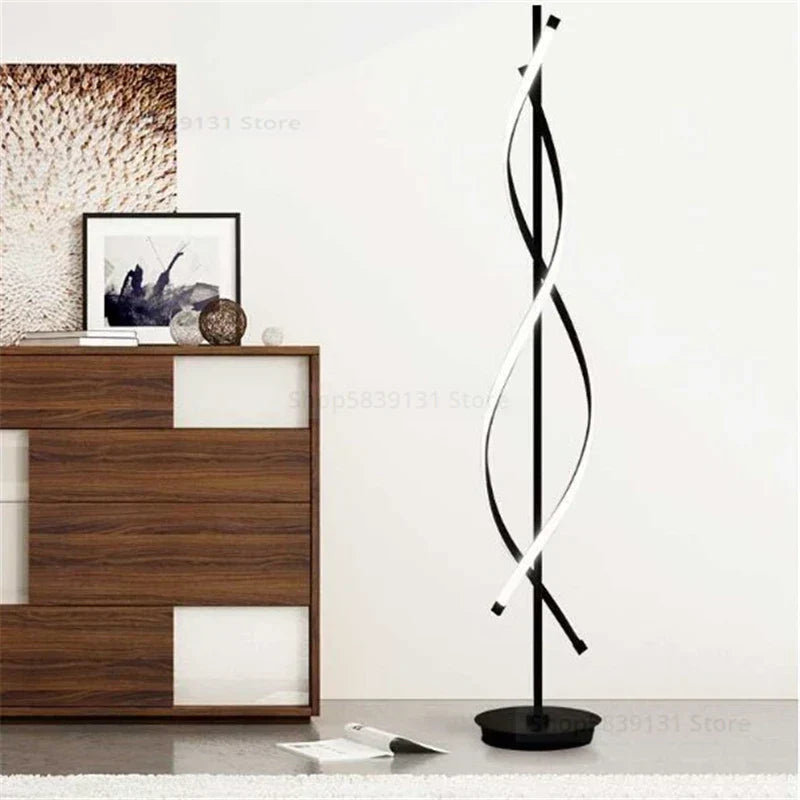 مصباح أرضي LED أكريليك فني من DecorBites™ ديكور منزلي عصري لغرفة المعيشة وغرفة النوم