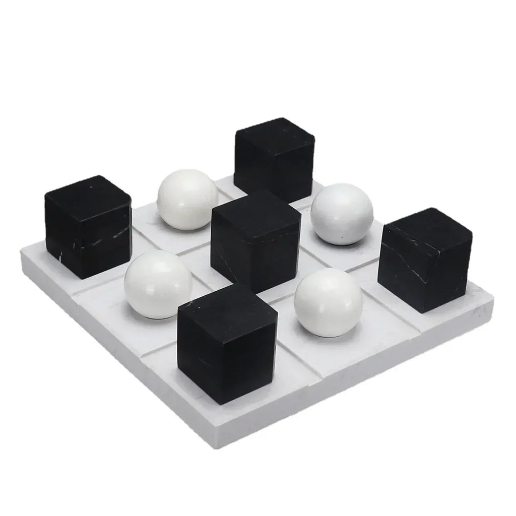 DecorBites™ Geometric Chess Marble Ornament Set for Stylish Home Decor