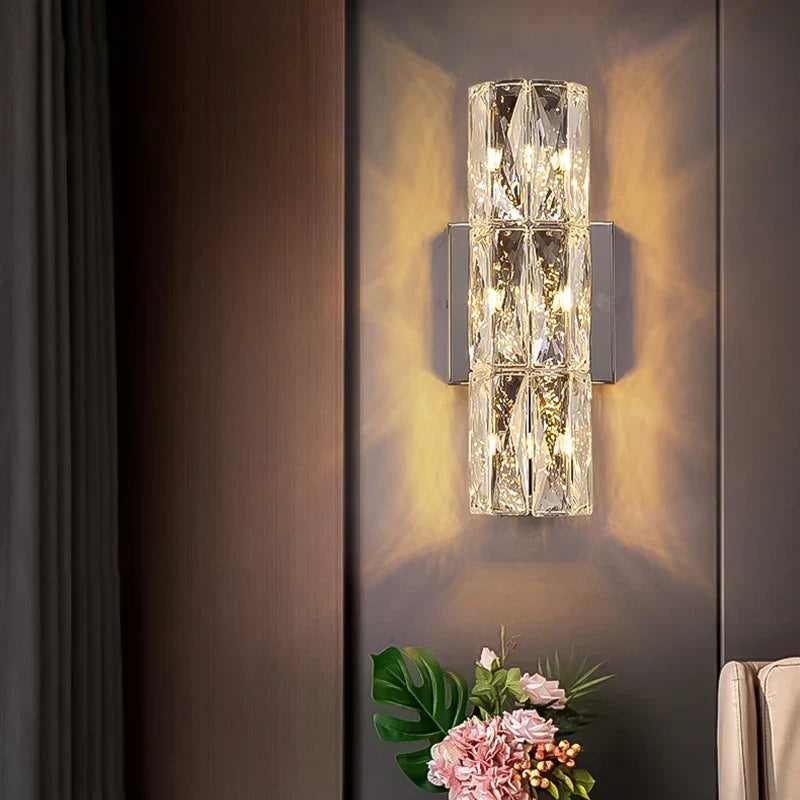 مصباح حائط LED من كريستال K9 من DecorBites™: شمعدانات نورديك عصرية فاخرة لإضاءة المنزل