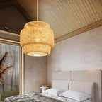 30cm Modern Bamboo Pendant Light Hand Woven Bamboo Art Chandelier Dining Room Lantern Chandelier Bedroom Dining Room Lamp